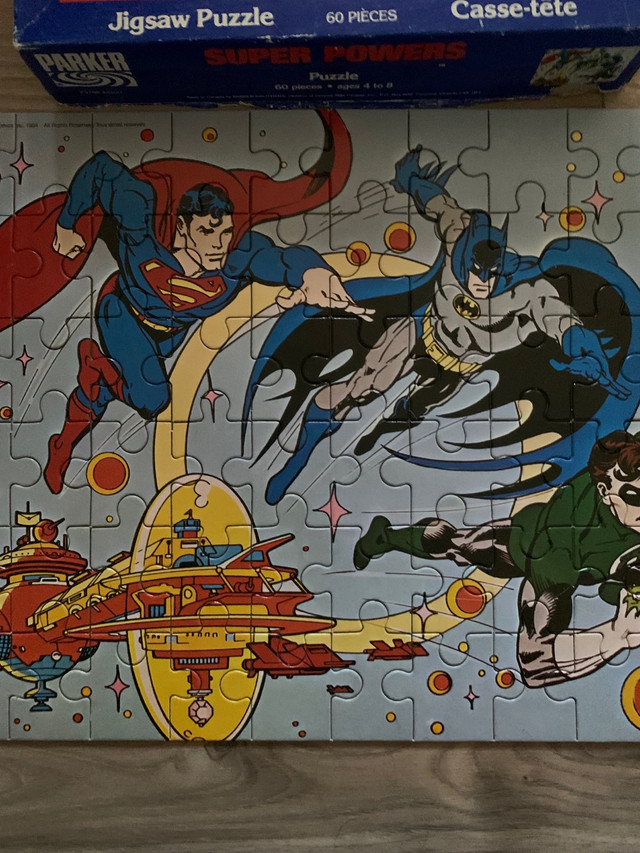 Vintage 1984 Super Powers Parker Brothers Puzzle in Arts & Collectibles in Calgary - Image 3