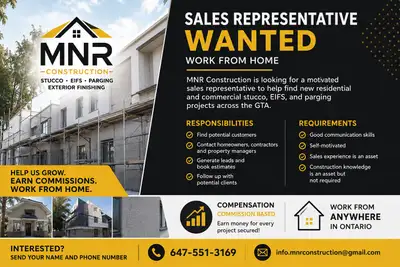 Sales REP– Construction Industry (Work From Ho, View more