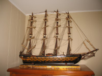 Vintage Wood Model Spanish Sailing Ship