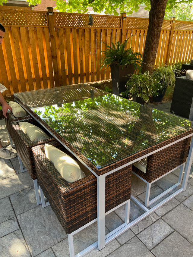 6 PERSON LUXURY PATIO DINING SET Patio & Garden Furniture