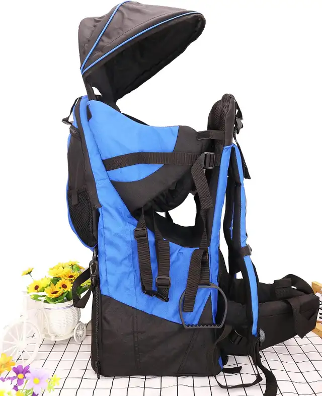 (NEW) Premium Baby Hiking Backpack Kid Carrier Blue & Black in Strollers, Carriers & Car Seats in City of Toronto - Image 6