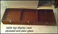 Wood / Plexi Glass Display Case (table top) 43 in x 15 in  $140