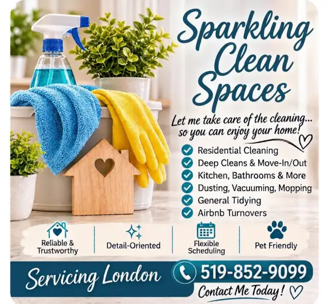 Sparkling Clean Spaces Residential Cleaning Services