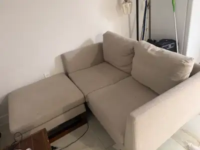 Modern Beige Sectional Sofa with Ottoman, View more
