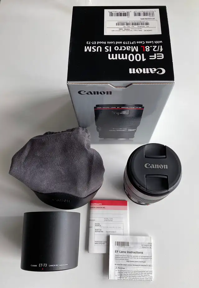 Canon EF 100mm f/2.8L Macro IS USM – Excellent Condition)