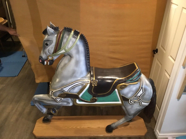 Handcrafted Carousel Wooden Horse $2300 in Home Décor & Accents in Trenton