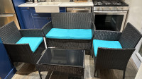 Brand New 4 Piece Rattan Sofa Seating Group with Cushions - Sale