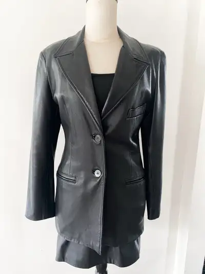 Vinatge Genuine Leather Blazer, View more