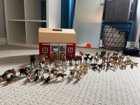 schleich lot with barn