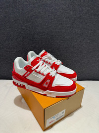 Louis Vuitton red trainers
