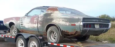 1972 Dodge Charger Rallye (WH23H2). Gunmetal Grey (GA4), black half-vinyl roof, original 340 long go...