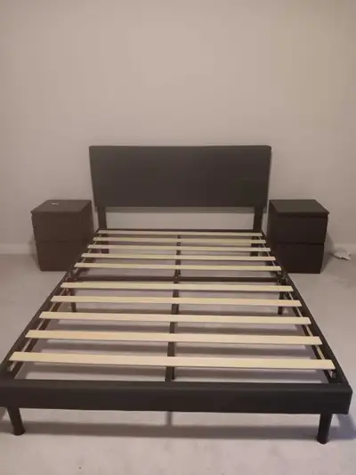 Queen size bed frame and headboard, View more