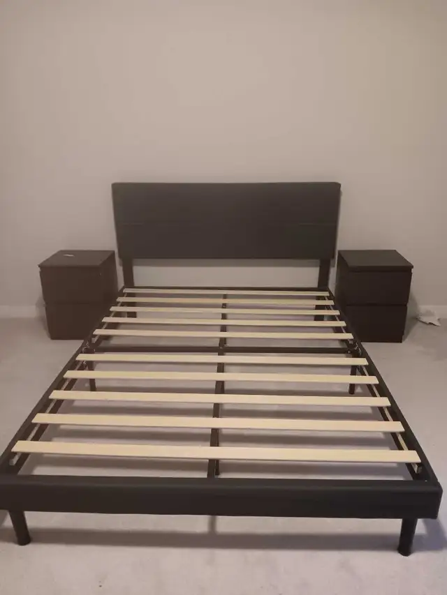 Queen size bed frame and headboard in Beds & Mattresses in Hamilton - Image 2