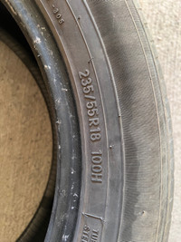 4 tires used 235/55/R18 all season