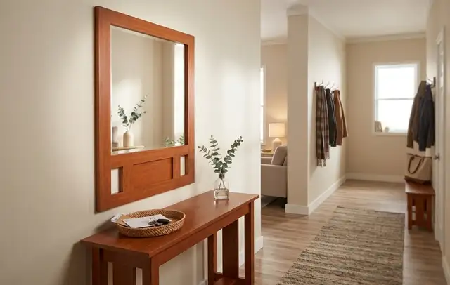 Wall Mirror in Wooden Frame (Cherry Finish / Mid-Century Style in Home Décor & Accents in Mississauga / Peel Region - Image 3