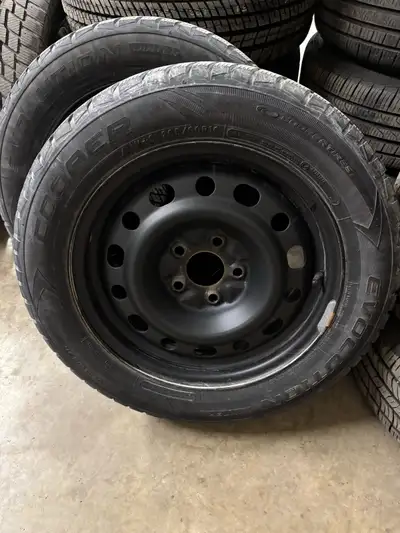 16 in steel rims bought new in the fall . Paid 340 for them Used on a 2022 Hyundai Kona. Tires have...