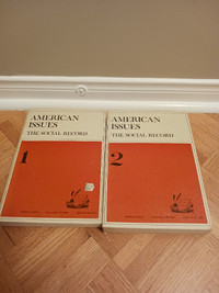 2 books - AMERICAN ISSUES- THE SOCIAL RECORD - Merle Curti 1960