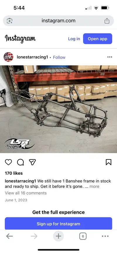 Looking for a Yamaha banshee frame. Any year (preferably with ownership, but not a must). We also bu...