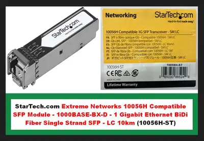 (NEW) StarTech Extreme Networks 10056H Compatible SFP Module, View more