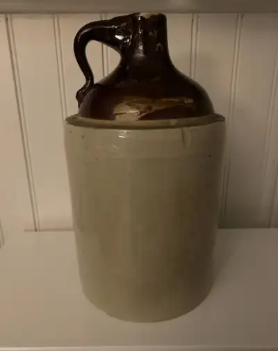 Vintage Stoneware Moonshine Jug, View more