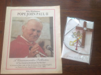 1984 POPE JOHN PAUL SOUVENIR CROSS, PROGRAMME & NEWS INSERT