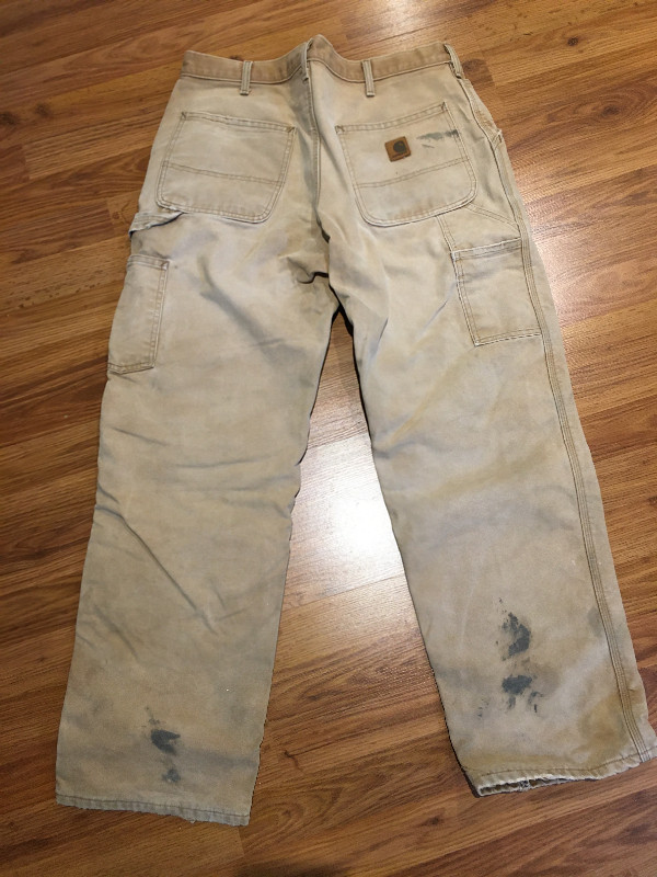 Mens Lined Carhartt pants 34 W x 32 L in Men's in Thunder Bay - Image 2