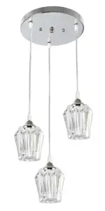 NEW LED 3-Light Chrome Pendant Light (Unicozin), View more
