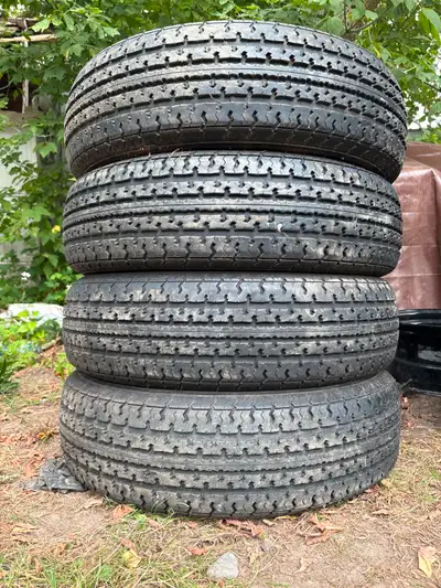 USED SET Trailer King ST Radial ST/225/75R15 DOT 2012 TREAD 9/32 CASH AND CARRY INSTALLATION IS AN A...