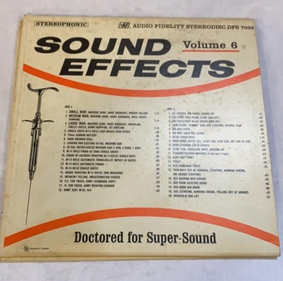 Sound Effects vol. 6 AUDIO FIDELITY 12" LP 33 RPM in CDs, DVDs & Blu-ray in Burnaby/New Westminster