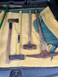 MORE TOOLS - PICK AXES / AXES / SLEDGEHAMMERS / BIG SAW
