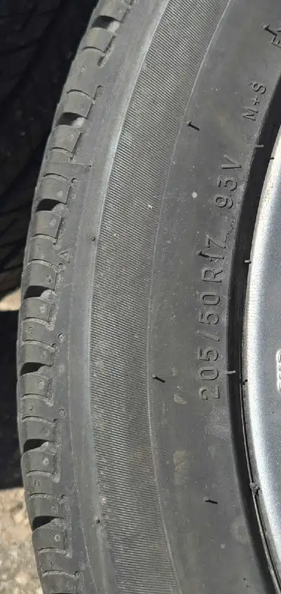Perfect set of Tires with alloy rims.Only used for less than two months.