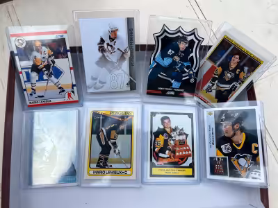 Mario Lemieux and Sidney Crosby cards $25 obo