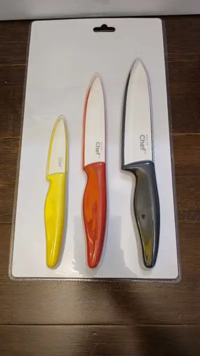 MASTER Chef Ceramic Knife Set with Sheaths, 3-pc, View more