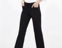 Banana Republic Women Size 2 Black Velvet Velour Sloan Fit Pants