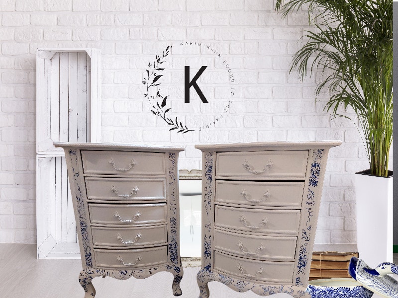 Restyled Night Stand / Side Table Pair! Bedding Medicine Hat Kijiji