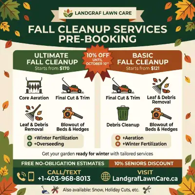 Fall Cleanup Services Pre-Booking 10% off until Oct 10th, View more