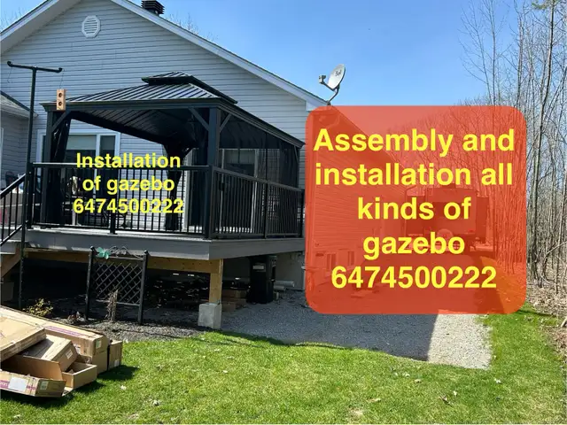 Installing a gazebo in Patio & Garden Furniture in Oakville / Halton Region - Image 8