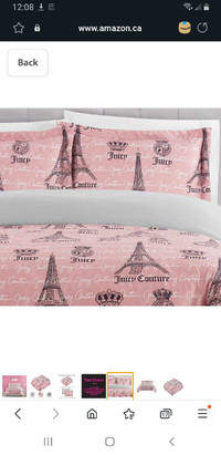 Brand New King Duvet Set JUICY COUTURE HOME 3pc 2 Pillow shams