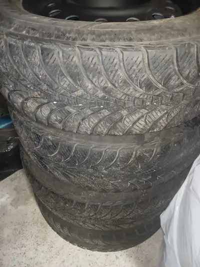 I am selling a set of four winter tires size 225/65R17 on steel rims. These tires are in good condit...