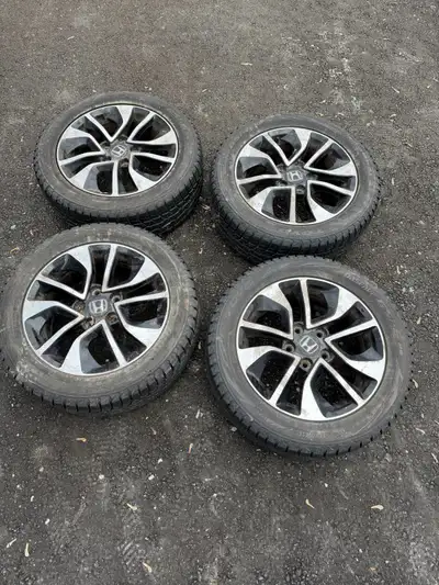 I'm selling used Honda rims tires, sized at 205/55R16 Set of 4 ( Tires used for 1 season )