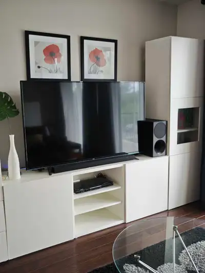 Moving Sale - White IKEA Combination Storage Cabinet, View more