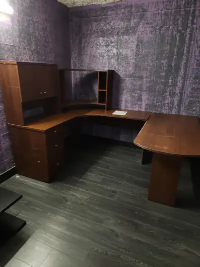 U-desk with cabinet $300, View more