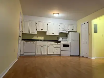 Bright and big one bedroom apartment available now; Downtown area; Heat, hot water, one parking, inc...