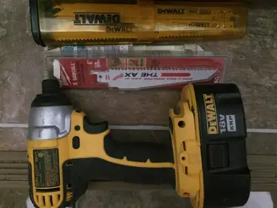 Dewalt drill with bag and dewalt  blades, View more