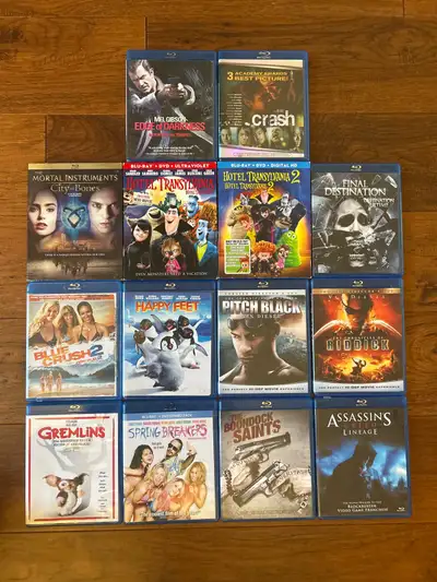 $6 Each Blu-ray movie for sale. Crash Blu-ray movie The Final Destination, Blu-ray movie Hotel Trans...
