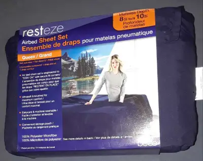 NEW queen air mattress sheet set, View more