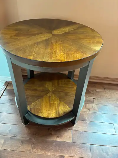 Coffee table and 2 end tables for sale., View more