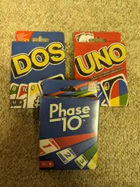 UNO DOS PHASE 10 Cards - Mattel Game