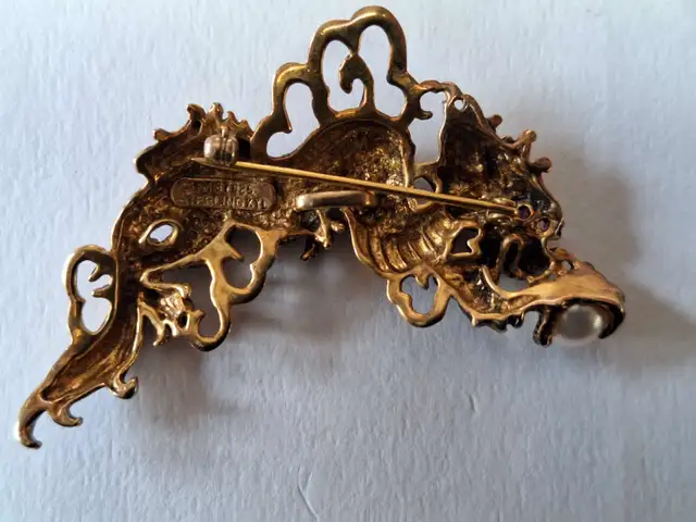 Sterling silver dragon brooch pendant63251727982339122