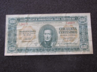 1939 -0.50 Cincuenta Centesimos, Republica Oriental Del Uruguay